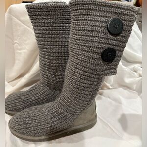 UGG Gray Knit Footwear